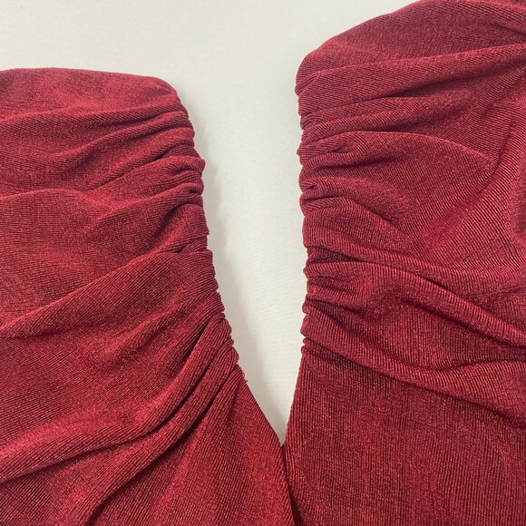 Katie May Anthropologie Erykah V-Wire Sangria Maxi Dress Small NWT $245 - Picture 10 of 15